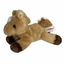 Aurora World Horse Pony Plush Stuffed Animal 8 Light Brown and White Soft Toy