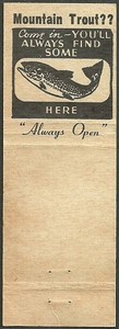 vintage ~ SKYLARK RESTAURANT ~ matchbook cover STERLING, CO colorado