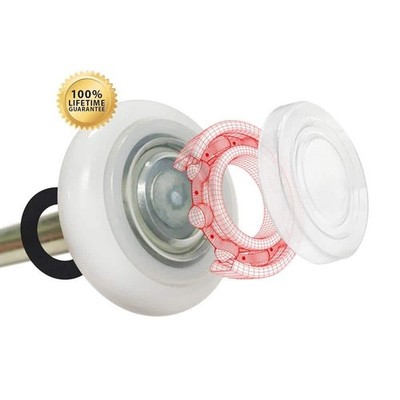 DURA-LIFT Ultra-Life MAX 2'' Sealed 6200ZZ Bearing Nylon Garage Door Roller, 4 in