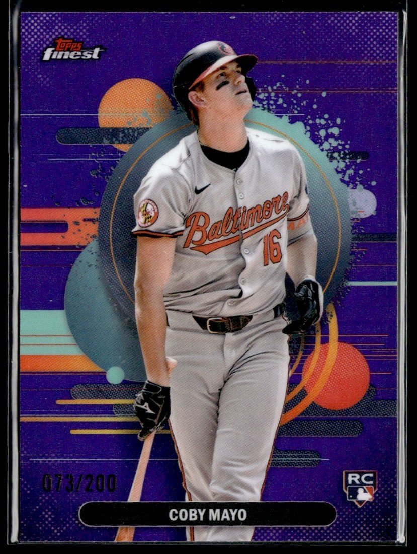 2025 Topps Finest Purple Coby Mayo RC /200 Baltimore Orioles #188