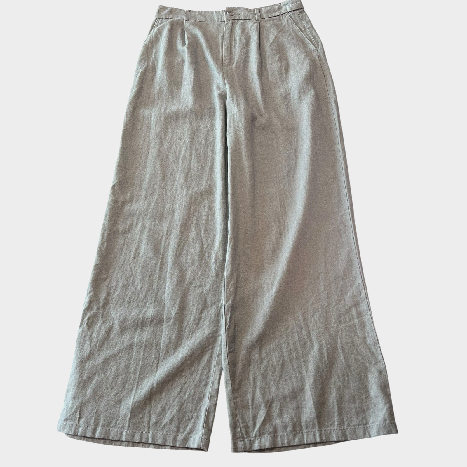 REWASH Brand Women’s Wide Leg Linen Blend Pants Size 7 / 28 30" Waist Coastal