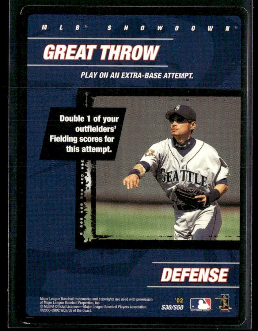 2002 MLB Showdown Pennant Run #S16 Great Throw Strategy  3603E