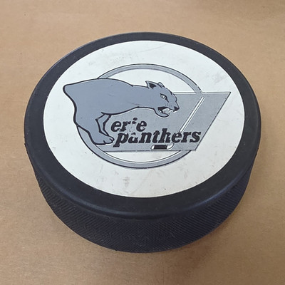 LCC Panthers Logo Ice Hockey Puck Standard Rubber Firm Black 6 oz