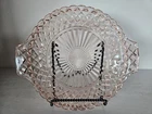 Vintage Anchor Hocking Waterford Waffle Pink Depression Glass Serving tray