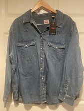 Levis The Western Shirt Women s 3X Denim Cott...