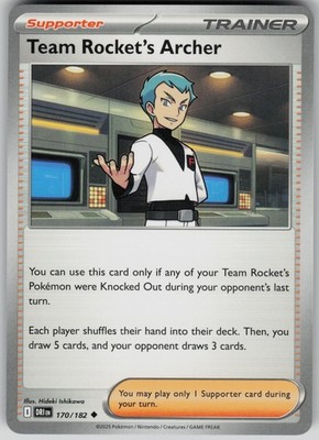 Team Rocket's Archer Uncommon SV10: Destined Rivals 170/182 NM