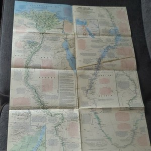 National Geographic Map Nile Valley Land of the Pharaohs Egypt 1965 Africa