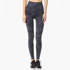 NWT Spanx Look At Me Now Seamless Leggings Black Camo Size S