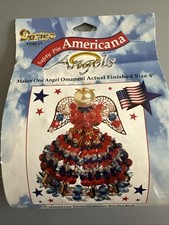 Darice 4" Safety Pin Birthstone Angel Kit Red White Blue USA 4th Of July