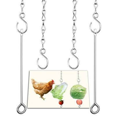 Chicken Vegetable Hanging Feeder Toy for Hens Pet Chicken Veggies Skewer Frui...