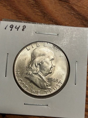 1948 Franklin Half - Great Toning - UNC -  $1.99 Shipping