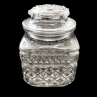 Vintage Anchor Hocking Wexford Canister Jar 4.25" x 3" Clear Glass Small Storage