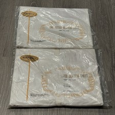 NOS NWT VTG Set Of 2 Beddy White Brand Fitted Twin Bottom Sheet Elastic Corners