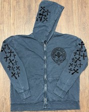 Affliction Live Fast Hoodie Mens XL Gray Full...
