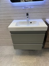 Dansani Grey Wall Mounted Vanity Basin cloakroom 600mm RRP £1999 Toilet Bathroom