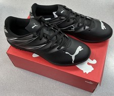 Men Puma Attacanto TT Black Silver Mist Indoor Soccer Cleats - New and Authentic