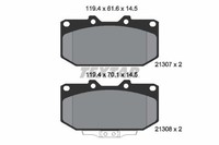 Textar Bremsbelagsatz, Scheibenbremse 2130701 FüR Nissan Subaru