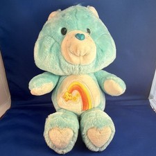 Kenner Care Bears Wish Bear 13in Vintage Plush Bear Blue/White 1983