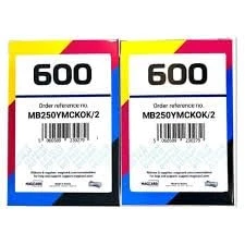 MB250YMCKOK/2 Color Printer Ribbon for 600 | 2-Pack