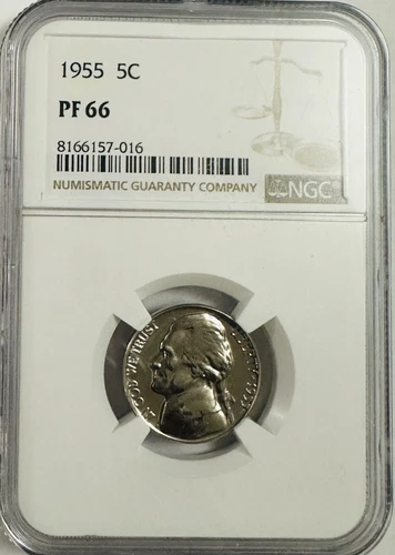 1955 Jefferson Nickel NGC PR66 As Pictured # OA 221