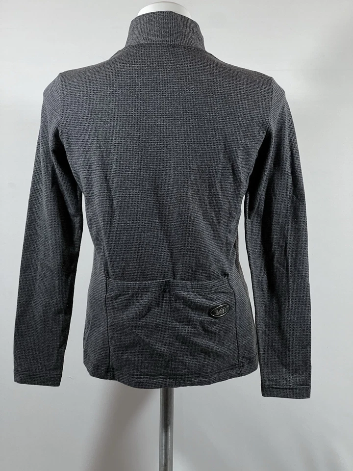 Camiseta deportiva de ciclismo REI 2 bolsas gris medio manga larga logotipo punto gofre Foto 4 de 4