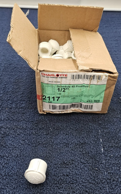 #ad QTY 50 Charlotte Pipe 2117 Schedule 40 Pressure 3 4quot; Cap 448 005 $68.03