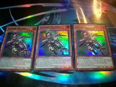 3x X-Saber Pellina 1st Edition Ultra Rare L26D-ENX14 Yu-Gi-Oh!