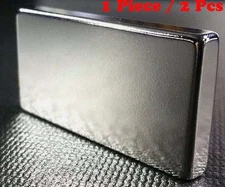 1/2pc 2inch N52 Super Strong Block Rare Earth Neodymium Magnet Rectangle 50X25mm