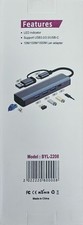 5 in 2 USB C USB 3.0 Hub Gigabit Ethernet Adapter RJ45 LAN USB-C PC Laptop Mac