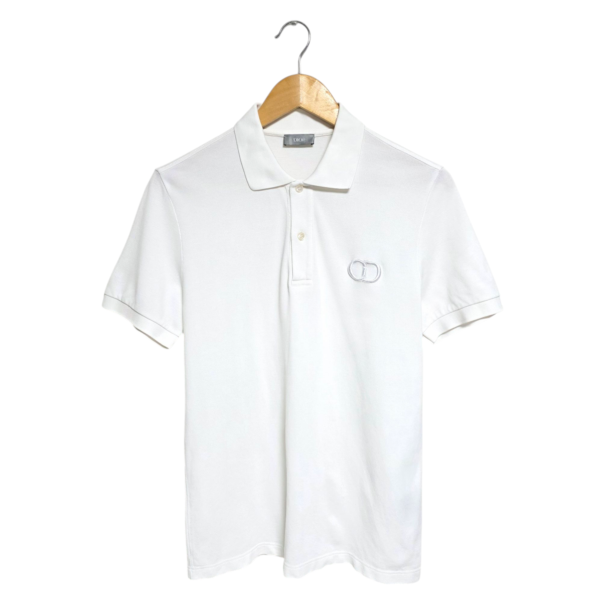 【希少3XLサイズ】ディオール☆刺繍CDロゴ半袖ポロシャツ 定番ホワイト 美品 Dior CD Logo Short Sleeve Polo Shirt 013J800A0373 129867939