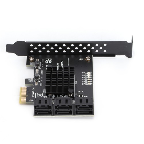 Hard Disk Expansion Card 6.0 Gbps PCI‑E To 6G 6 Ports Convertor Interfa NEW - Zdjęcie 4 z 12