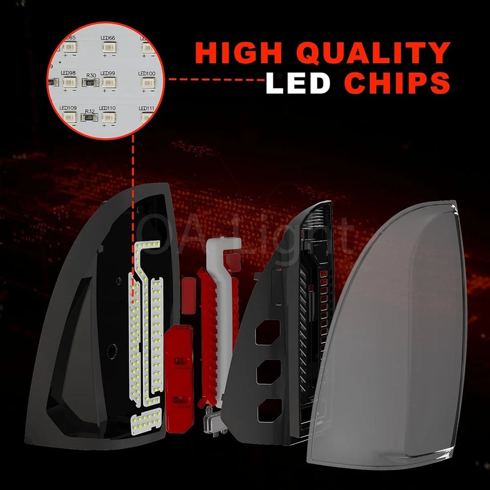 For Toyota Tacoma 2005-2015 Sequential Full LED Tail Lights wt Starting Animated - Image 4 of 4