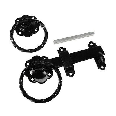 Timco 6'' gedrehter Ring Torriegel Schlüsselschloss für gedrehte & Haustore, schwarz