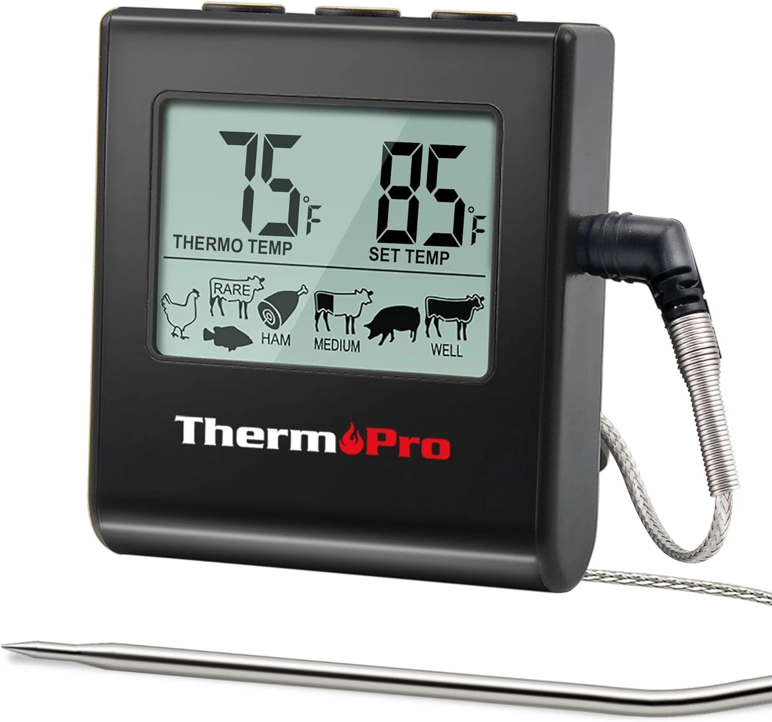 TP16 Large LCD Digital Meat Thermometer with Clock Timer for Cooking & Smoking
Opens in a new window