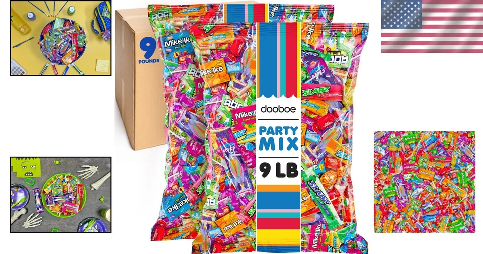 Mezcla de dulces a granel de 9 libras - Surtido de golosinas envueltas individualmente para cada ocasión Foto 2 de 4