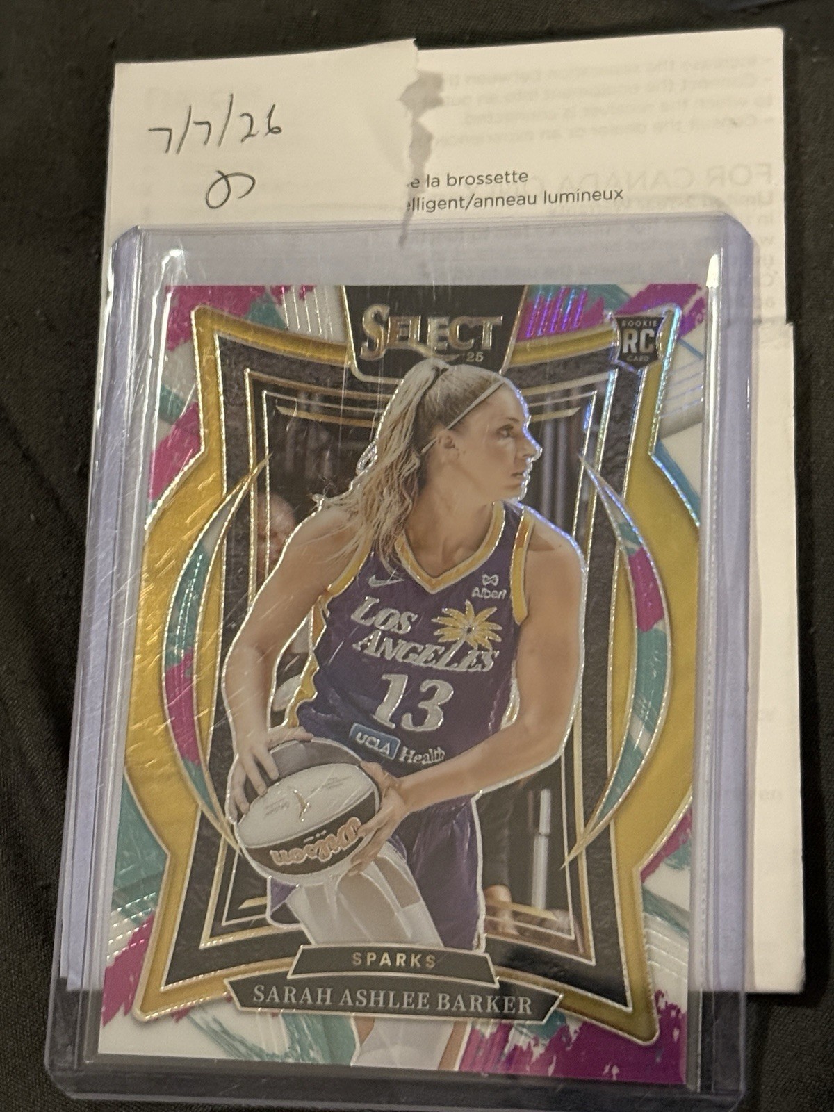 2025 Panini Select WNBA #66 Sarah Ashlee Barker RC Concourse Jazz Prizm