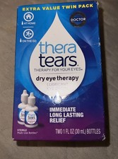Thera Tears Dry Eye Therapy Lubricating Drops Twin Pack, 1 Fl Oz 2 x 30mL 