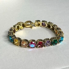 Park Lane Jewelry Light Show Baby Signature Bracelet Rainbow Crystal Gold-Tone