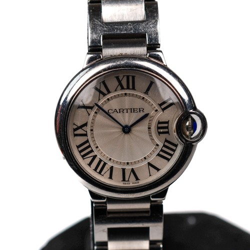 Cartier Ballon Bleu W69011Z4 36mm Stainless Steel Silver Quart...
