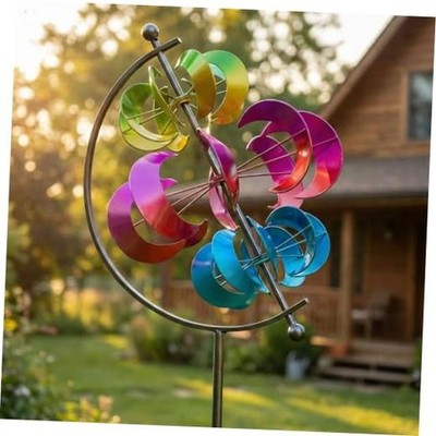 Large Kinetic Wind Spinner Outdoor Metal - 3D Wind 62.9'' Colorful Spinners