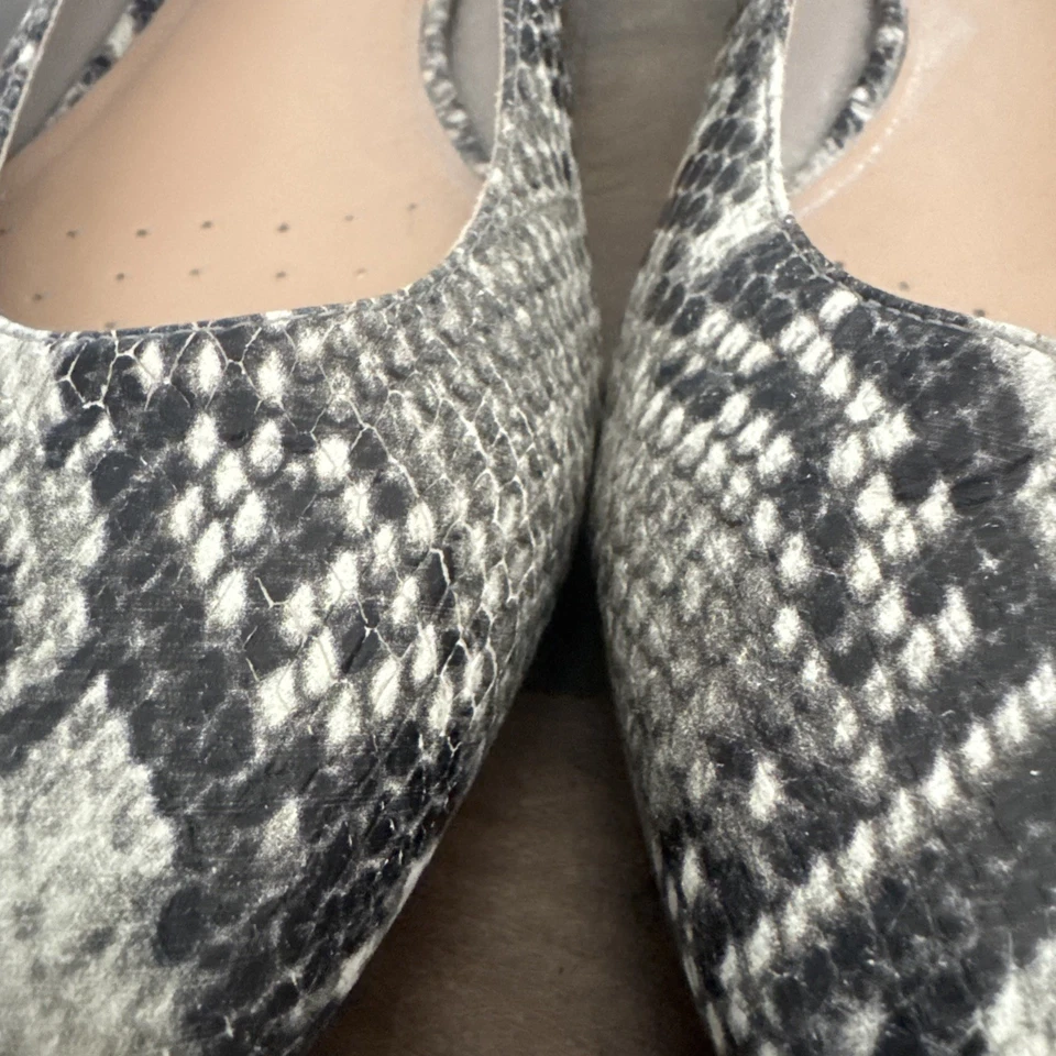 Evolve Easy Spirit Mujer Cuero Color Plano Crema/Negro Estampado Piel de Serpiente Talla 10 Foto 3 de 4