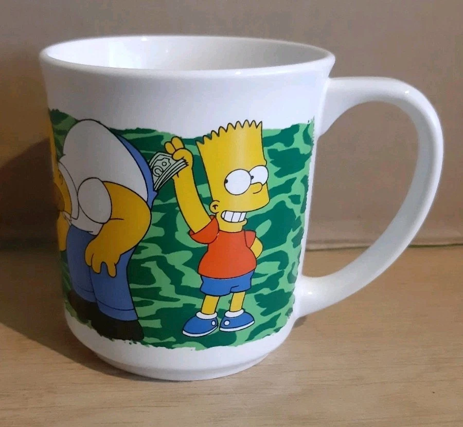Grand Mug THE SIMPSONS Fox 2009 - Céramique, Multicouleur, 13x12 Cm, 800g, Occasion Bon état