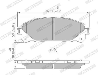 Ferodo Bremsbelag Satz Bremsscheibe Scheibenbremse für Lexus NX RX Toyota