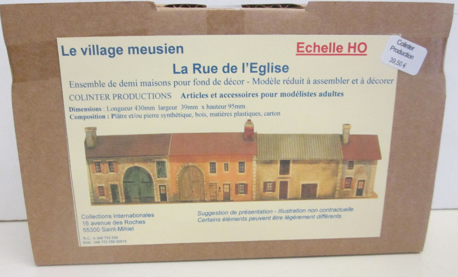 Maquette HO demi-maisons Colinter à faible encombrement pour fond de décor
