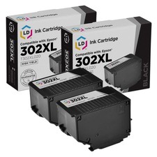 LD Replacement for Epson 302XL T302XL020 Black Ink 2PK Expression XP-6000