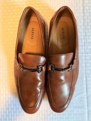 Alfani Men's Otis Bit Loafers, featuring a moc-toe design and a metal 10.5 M