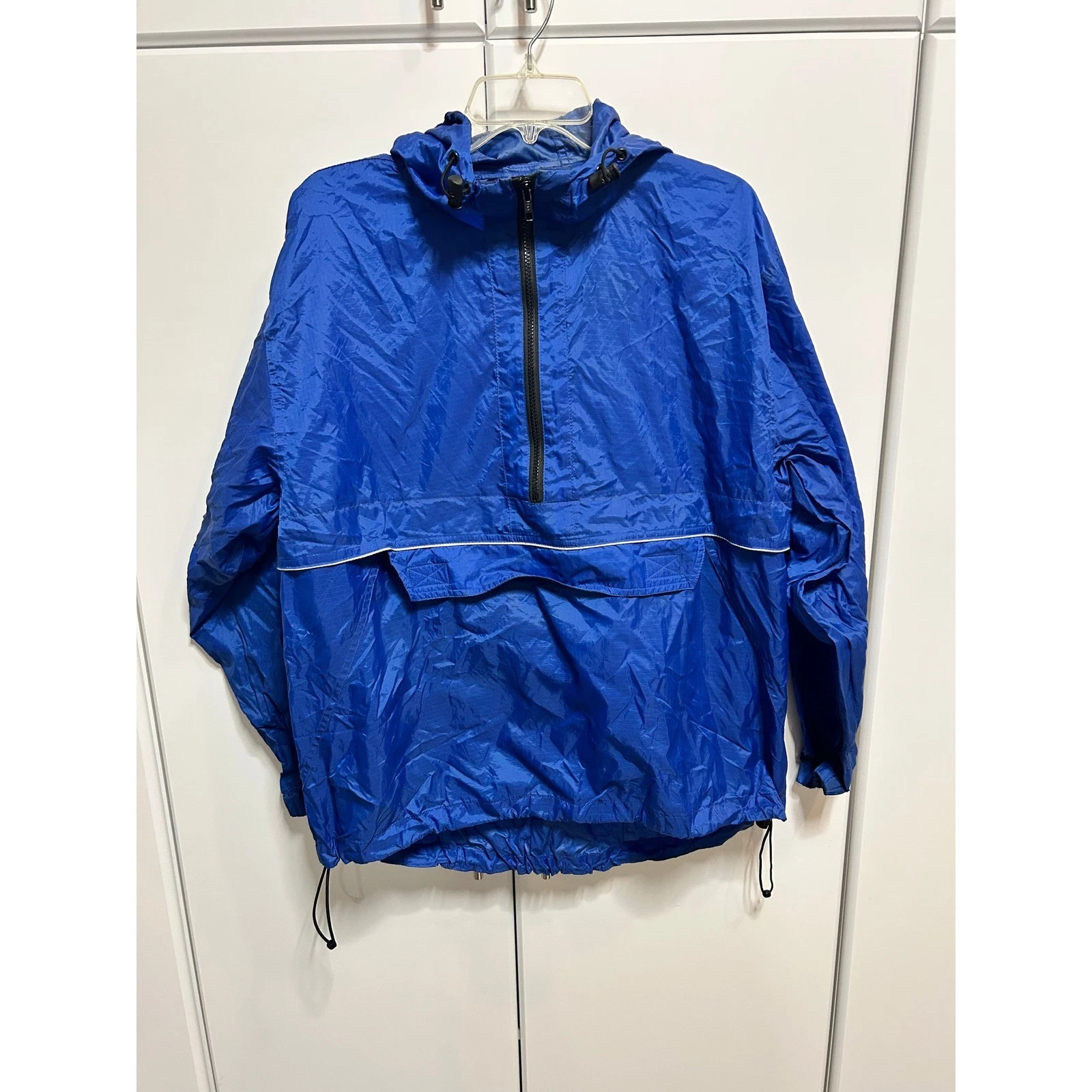 Colorado Sportswear Mens Blue Ripstop Nylon Anorak Windbreaker Jacket Medium