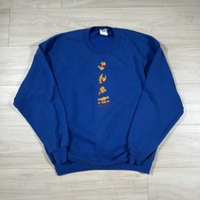Vtg 90s Winnie the Pooh Bear Disney Crewneck Sweatshirt Adult Size XL Cartoon