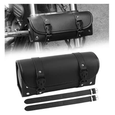 Leather Motorcycle Handlebar Bag,Large Capacity Front Fork Bag for Motorcycle St