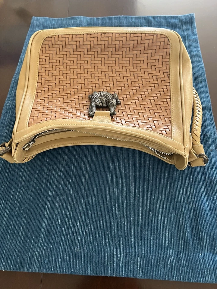 **COMO NUEVO** Bolso de hombro Barry Kieselstein-Cord de cuero trenzado Foto 3 de 4